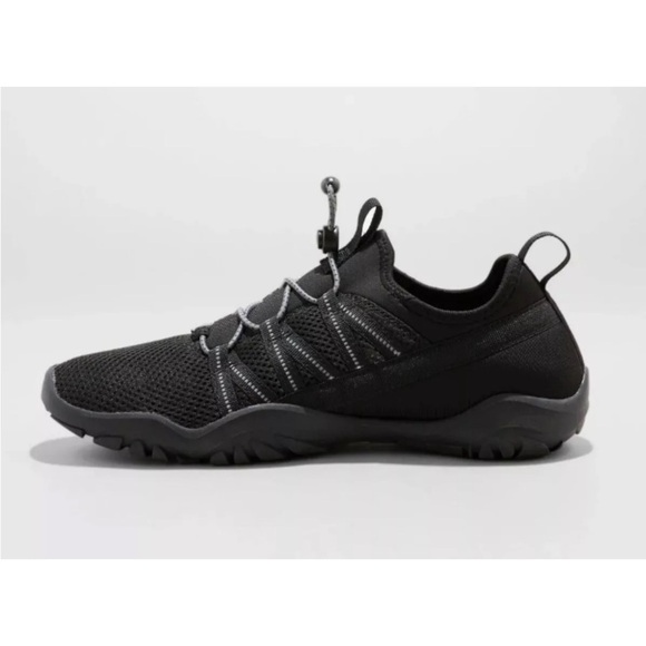 All in Motion Black Boat Men Shoes with Elastic Lacing - Picture 6 of 7